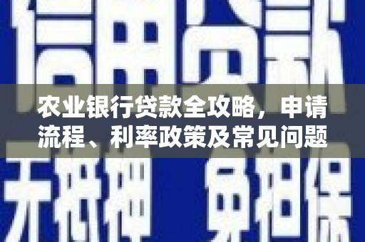 乐昌农业银行贷款全攻略，申请流程、利率政策及常见问题解析