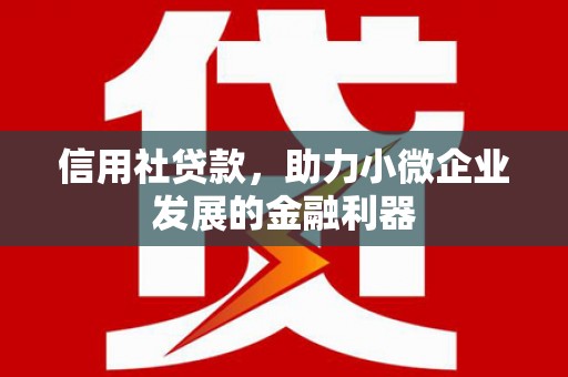上甘岭信用社贷款，助力小微企业发展的金融利器