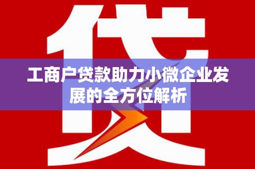 天元工商户贷款助力小微企业发展的全方位解析