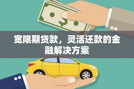 新营宽限期贷款，灵活还款的金融解决方案