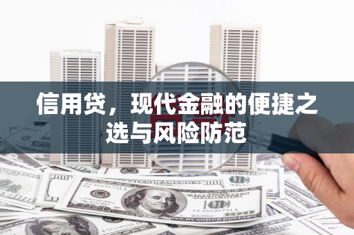 乾安信用贷，现代金融的便捷之选与风险防范